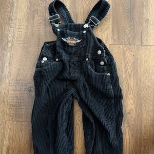 Harley-Davidson Kids Black Corduroy Overalls